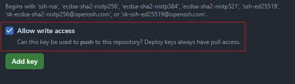 Deploy Keyの追加